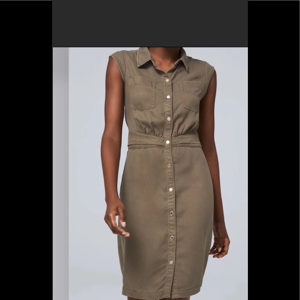 White House Black Market Utility Shirt Dress